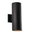 thumbnail image 5 of Chiasso Aluminum 2 Light Black Cylinder Outdoor Wall Lantern Clear Glass, 5 of 10