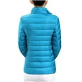 thumbnail image 3 of Puffer Coat for Women Down Jacket Lightweight Packable Duck Down Quilted Stand Collar Zipper Cropped Puffer Jacket, 3 of 6