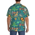 thumbnail image 3 of Sikiie Jungle Animals Men's Wrinkle Free Untucked Cuban Shirt Business Casual Button Down Shirts Short Sleeve ShirtMedium, 3 of 5