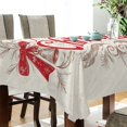 thumbnail image 3 of BZSMCE Square Tablecloth Elegant Christmas Bowknot Pattern Tableclothes, 3 of 9