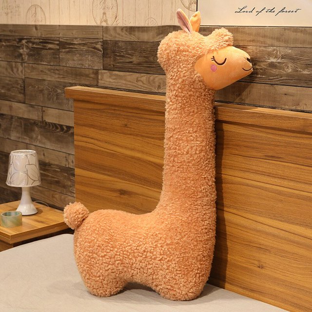2022 Cute / Soft / Alpaca Plush Toy / Long Necked Alpaca Doll / Children's Birthday Gift / Christmas Giftbrown75cm Deng Xun unisex