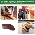 thumbnail image 3 of Unique Bargains 50 Pcs Round Sandpaper 60 Grit Hook and Loop Sanding Sheets Universal for Automotive Refinishing Woodworking 150x150mm Aluminum Oxide Red, 3 of 7