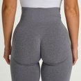 thumbnail image 3 of ZHAOCHENG Leggings sin costuras para mujer, cintura alta, entrenamiento, gimnasio, contorno de sonrisa, pantalones de Yoga, medias, azul marino, 3 of 5