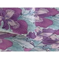 thumbnail image 3 of Ambesonne Iris Flowers Quilted Bedspread Set 3 Pcs, Trippy Design Flowers, Queen, Cadet Blue Purple, 3 of 4