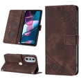 thumbnail image 1 of Compatible avec Motorola Moto Edge 30 Pro Classic Étui en Cuir PU Gaufré avec Porte-Cartes, Housse Antichoc, 1 of 5