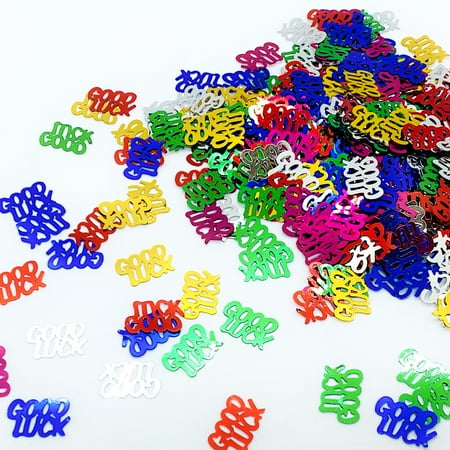 Confetti Word GOOD LUCK MultiColors - Pouch (1/2 oz) - CCP7879