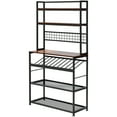 VEVOR Kitchen Bakers Rack with 6Tier Storage Shelf Rack 11 Hooks 65"H