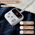 thumbnail image 4 of Heated Throw Blanket – Thick Tufted Sherpa Electric Blanket with 10 Heat Levels & 10 Timer Settings, Fast Heating, ETL Certified, Machine Washable, Cozy Winter Warmth (Navy Blue, 72"x84"), 4 of 9
