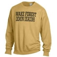 thumbnail image 2 of Men's ComfortWash Gold Wake Forest Demon Deacons Stack Garment Dyed Crewneck Pullover Sweatshirt, 2 of 3