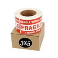 thumbnail image 2 of NefLaca Fragile Stickers 3'' x 5'' 3 Rolls, Fragile - Handle with Care - Thank You Shipping Labels Stickers (500 Labels/Roll), 2 of 7