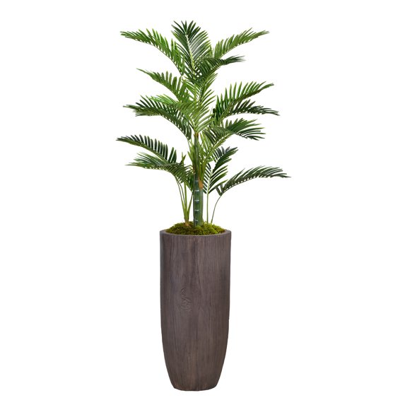Vintage Home Artificial Faux Real Touch 5.67 Feet Tall Palm Tree With Eco Planter