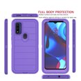 thumbnail image 6 of For Moto G Pure / Moto G Power 2022 Cases, Phone Case for Moto G Pure / G Power 2022 6.5", Tekcoo Shockproof Heavy Duty Armor Plastic & Rubber Rugged Bumper 3-in-1 Case Cover -Purple, 6 of 6