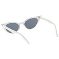 thumbnail image 4 of Women's Retro Cat Eye Sunglasses Neutral Colored Oval Lens 48mm (White / Smoke), 4 of 4