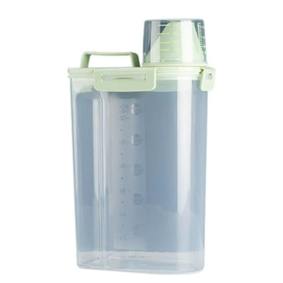 SUCS Dog Food Storage Container | Durable Pet Food Container with Lid | Portable Cat Food Dispenser with Measuring Cup, Easy to