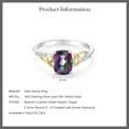 thumbnail image 5 of Gem Stone King 2 Tone 10K Yellow Gold and 925 Sterling Silver Green Mystic Topaz and White Lab Grown Diamond Engagement Ring for Women (1.66 Cttw, Available in Size 5,6,7,8,9), 5 of 5