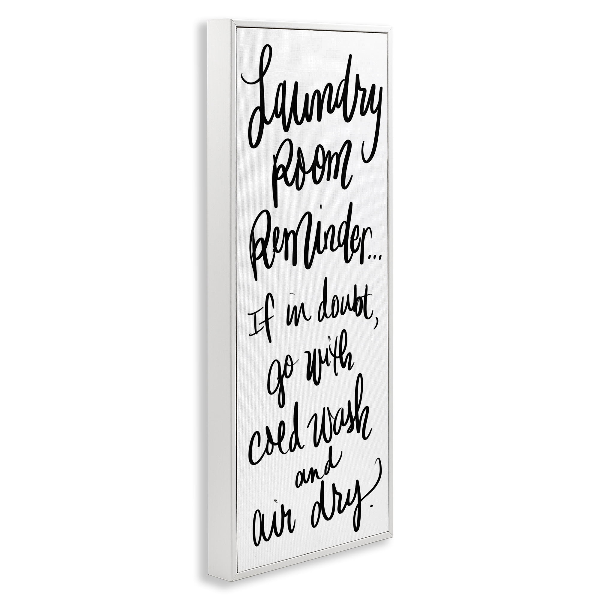 Stupell Industries If In Doubt Laundry Tip White Framed Giclee Art, design by SD Graphics Studio
