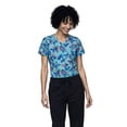 thumbnail image 2 of Disney Lilo & Stitch Women’s V-Neck Short Sleeve Scrub Top – Allover Print (S-3XL), 2 of 9