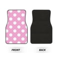 thumbnail image 2 of Pofeuu Pink And White Polka Dot Print Car Foot Mat Set of 4 Pieces - All-Weather Full Set Floor Mats for Cars Trucks SUVs, 2 of 7