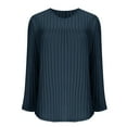 thumbnail image 4 of ShiShine Long Sleeve Shirts for Women Casual V Neck Top Pleated Blouses 2025 Fall Tunics, 4 of 9