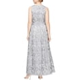 thumbnail image 2 of Alex Evenings Mother of The Bride Long Sleeveless A-line Lace Dress, Women's, 2 of 3