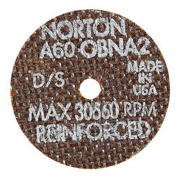 Norton Abrasives Cut-Off Wheel, T1, 2in.x1/16in.x1/8in. 66243428041