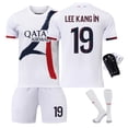 thumbnail image 2 of 2024-2025 Paris jersey No. 7 Mbappe No. 19 Li Gangren No. 10 Dembele No. 9 Ramos football uniform set for kids {HONGDE} Size 10 socks, 2 of 5