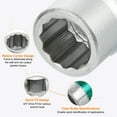 thumbnail image 4 of Uxcell 3/4" Drive 12 Points Socket 21mm Metric 40CR Shallow Impact Socket, 4 of 7