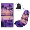 thumbnail image 4 of KUIFORTI Car Seat Covers & Running Towel - Premium Microfiber Sweat Towels for Gym,Yoga,Workout Multi-Use Car Drying Towel for Sedans, Trcuks, SUVs, Beach Palm Tree, 4 of 8