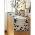 thumbnail image 5 of Table Runner 72 Inches Long for Kitchen Dining, Navy Blue Spring Floral Dresser Scarf Farmhouse, Dining Table Decorations for Wedding/Parties, Farmhouse Butterfly Rustic 13 x 72 In, 5 of 8
