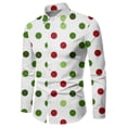 thumbnail image 3 of Camisas navideñas con estampado 3D de tema de Año Nuevo para hombre, blusas de manga larga para fiesta de Navidad a la moda, blusas festivas, ropa de calle de Papá Noel, 3 of 5