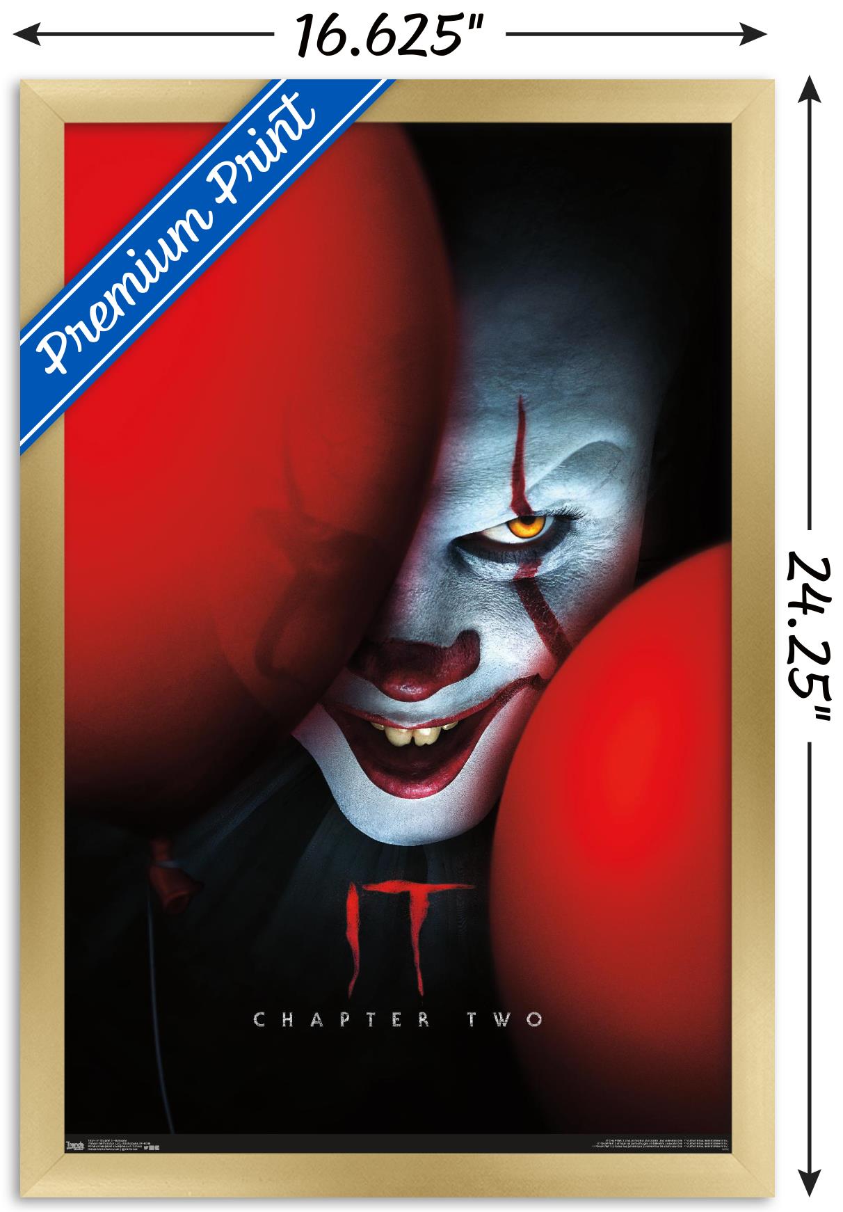 IT Chapter 2 - Balloons Wall Poster, 14.725" x 22.375", Framed