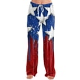 thumbnail image 6 of Independence Day Womens Pajama Pants Drawstring Stretch Funny Stars Print Pjs Casual 250th Anniversary Elastic Waist Pajama Pants, 6 of 7