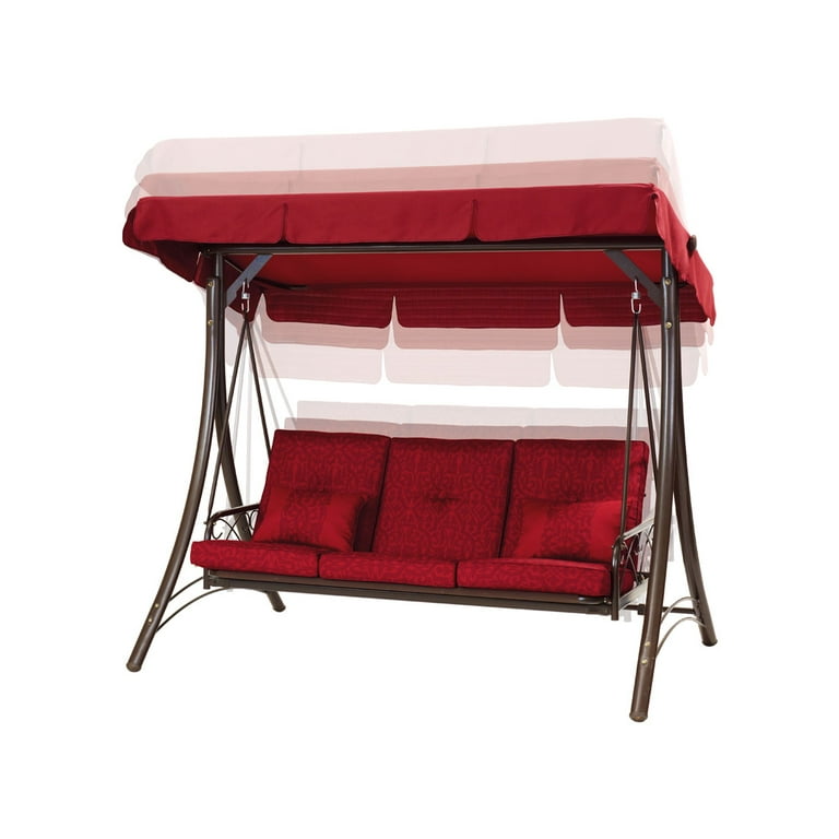 Mainstays callimont park 3 seat daybed swing red replacement cushions hotsell