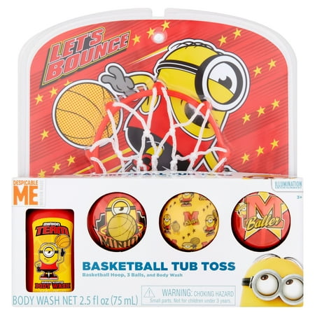 Despicable Me Minion Body Wash and Basketball Tub Toss Set, 5pcs