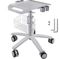thumbnail image 7 of Medical Cart Salon Cart With Wheels, Caster, Casters, Aluminum, Adjustable Height and Storage, Mobile Trolley Cart 26.77"-42.91" Height Adjustable, easy setup for daily use and dependable performance, 7 of 7