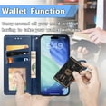 thumbnail image 4 of Decase Flip Solid Case for iPhone 17 Pro Max,Fashion PU Leather Wallet Case Flip Card Holder Kickstand Hybrid TPU Shell,Shockproof Folio Cover Compatible with Apple iPhone 17 Pro Max 2025,Blue, 4 of 10
