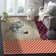 thumbnail image 5 of Area Rug 5'x8' Farm Home Retro American Country Style Cock Rooster Washable Area Rugs Non Shedding Floor Carpet Rubber Backing Non-Slip Indoor Mats for Living Room Bedroom Kitchen, 5 of 8
