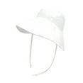 thumbnail image 4 of LNMQLPDBS Toddler Baby Sun Hat Solid Color Kids Summer Outdoor Shade Hat for Boys Girls Foldable Wide Brim Floppy Cap with Chin Strap Beach Fisherman Hats Sun Visor Hats for Daily White 3-12 Months, 4 of 4