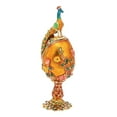 thumbnail image 2 of jifeng European Style Peacock Figurine Metal Hand Painted Rhinestones Handicraft Enamel, 2 of 9