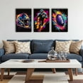 thumbnail image 3 of 3 Pcs American Football Colorful Wall Art Decor, Rugby Field Stadium Sports Canvas Painting Posters,Graffiti Football Pictures for Boys Room Living Room Bedroom Home Decoration, 3 of 6