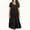 *Black, variant on ClodeEU Women's Plaid V Neck Short Sleeve Midi Dress,Casual Loose Swing Dress Black,Women's Plus L