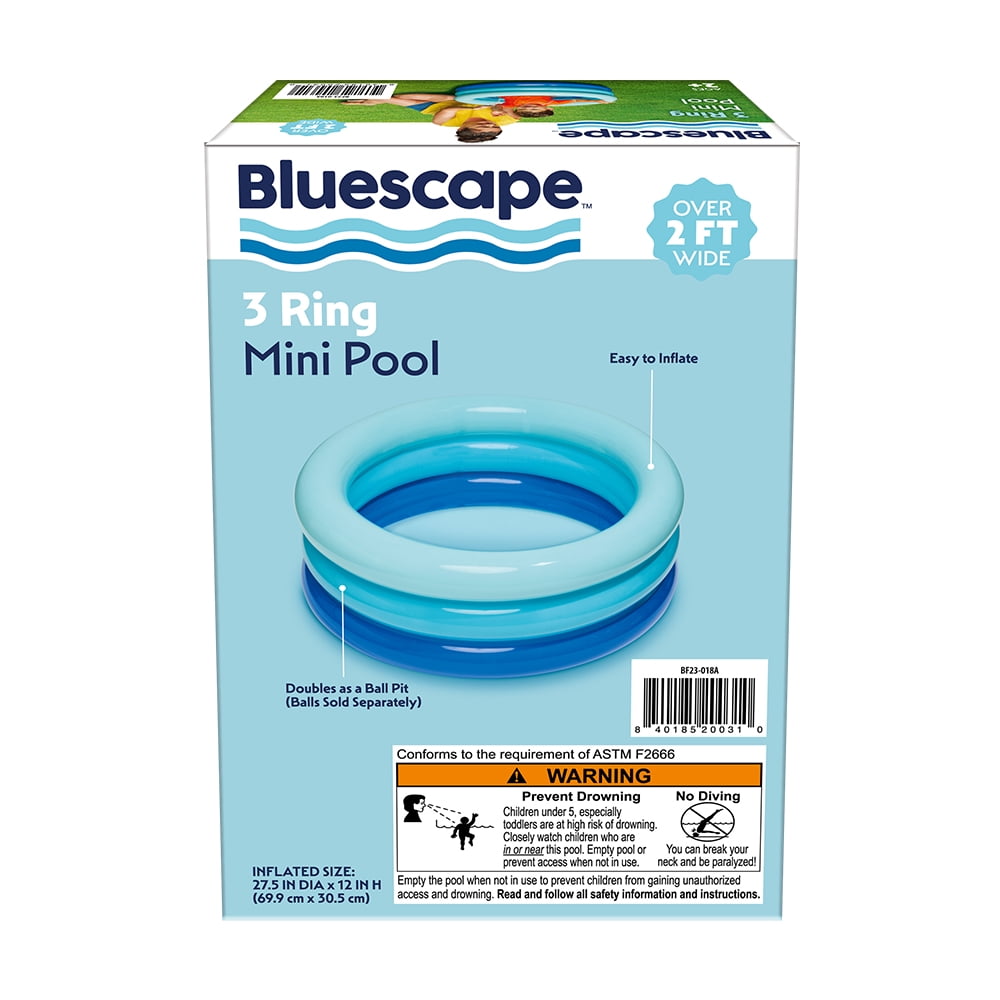 Bluescape Blue 3 Ring Mini Pool