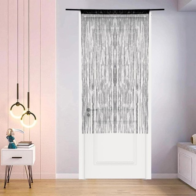 Beaded Door Curtain Anti Door Anti Curtain 200×100 Cm Long Tassel Hanging Lightweight Shiny Decorative Anti Rope Curtain Suitable For Doors Win,1*Beaded Door Curtain Mosquito Net Clearance