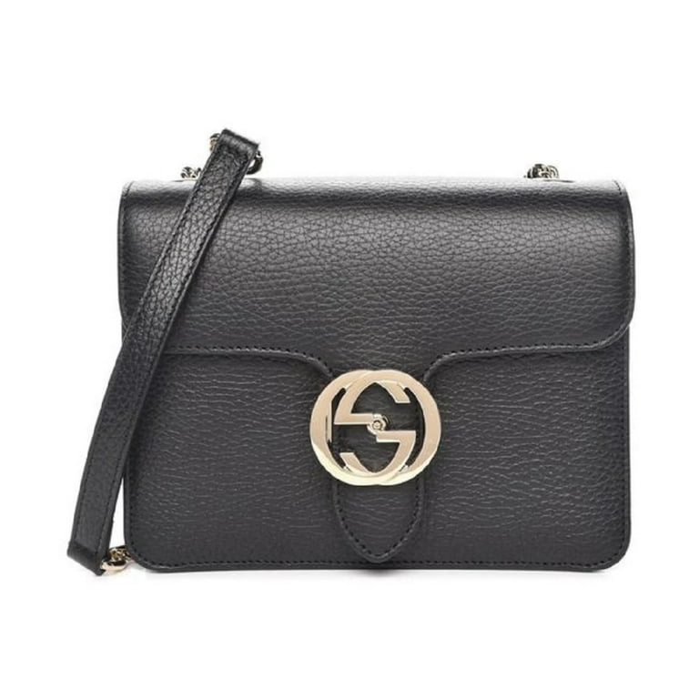 Gucci black leather crossbody bag sale