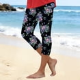thumbnail image 2 of felwors Tummy Control Workout Capris Leggings for Women High Waist Athletic Yoga Pants with Pockets Gym Running Hiking Light Purple for Size S, 2 of 4