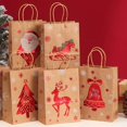 thumbnail image 3 of Bolsas de regalo de papel Kraft de Navidad, caja de dulces de Papá Noel, caja de dulces, bolsa de embalaje, suministros de decoración del hogar para fiesta de Navidad, venta al por mayor, 2024, 3 of 4