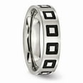 thumbnail image 4 of White Stainless Steel Ring Band Wedding Flat Enameled 6mm Polished, 4 of 6