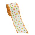 thumbnail image 2 of Cinta con borde de alambre de Pascua, cinta de tela para manualidades DIY, rollo de cinta para envolver moños, A, 2 of 6
