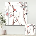 thumbnail image 4 of Designart ' Little Birds Sitting On The Tree Branches III ' Traditional Canvas Wall Art Print, 4 of 4