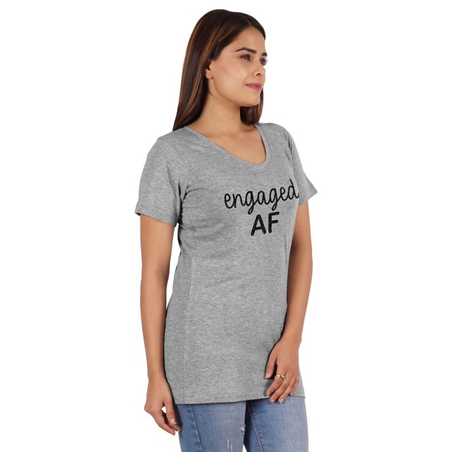 Inkdotpot T-Shirt Engagée AF Mariée T-Shirts Enterrement de Vie de Jeune Fille T-Shirt de Mariée T-Shirt de Mariage